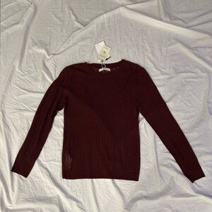 Mango Women's Sweater in Burgundy